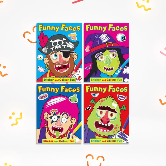 Funny Faces Sticker and Colour Fun